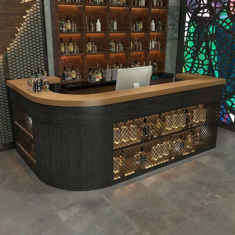 Commercial furniture retro industrial style barbecue shop cashier bar restaurant restaurant mini-bar gym front desk corner