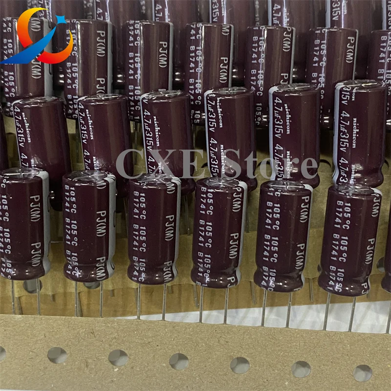 20PCS PJ 315V4.7UF Volume 10X20mm NICHICON Electrolytic Capacitors UPJ2F4R7MPD1TD 4.7UF 315V NEW