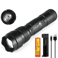 UltraFire 502IR Tactical Infrared Flashlight IR 850nm 940nm LED Zoomable Single Mode Hunting Weapon Torch Light for Night Vision