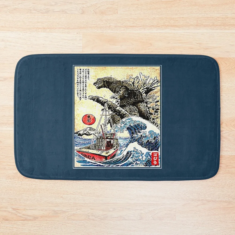 

Orca in Japan Woodblock Bath Mat Kitchens For The Bathroom Mat