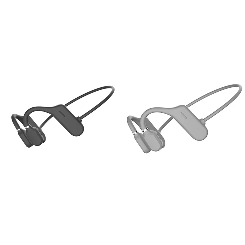 Bone Conduction Headphones Wireless Bluetooth 5.0 Earphones TWS Waterproof Lightweight Sport Headset With Mic Gray