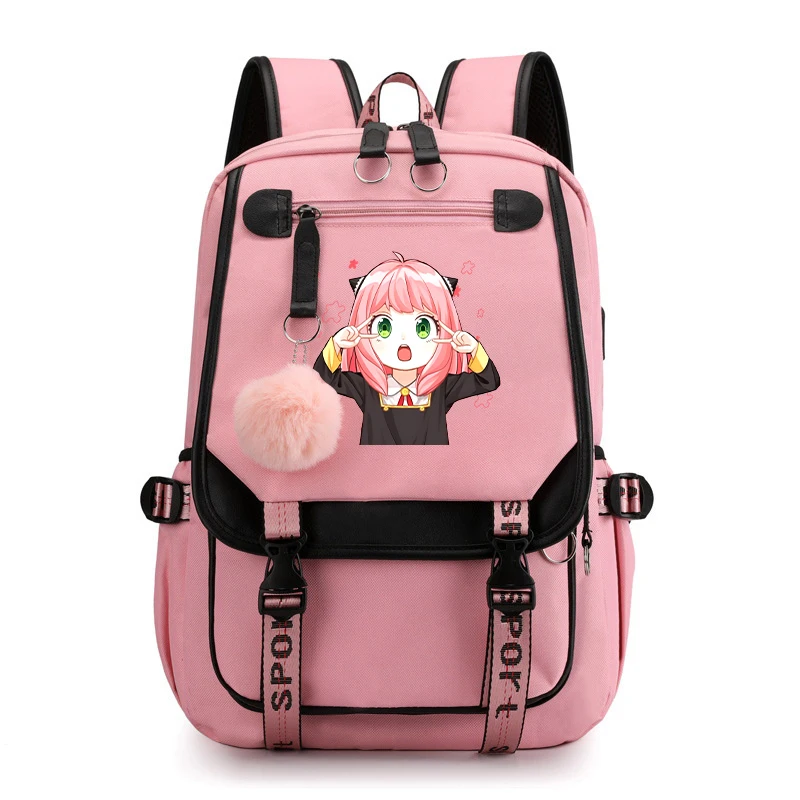 Students Bookbag Anime Anya Forger Travel Backpack Teenager School Shoulder Backpack Bags Boys Girls School Bags Travel Backbag