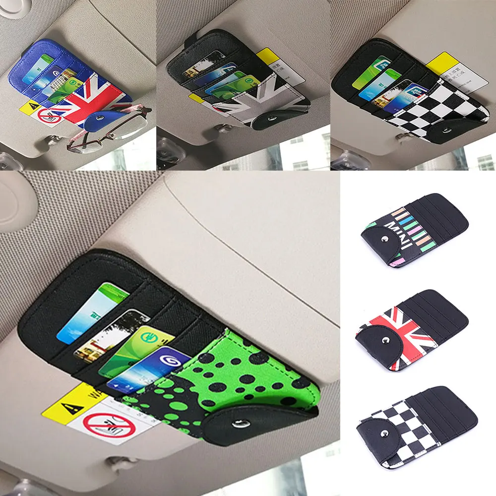 Universal Sunshade Card Glasses Holder For MINI COOPER Countryman R50 R53 R55 R56 F55 F56 F54 F60