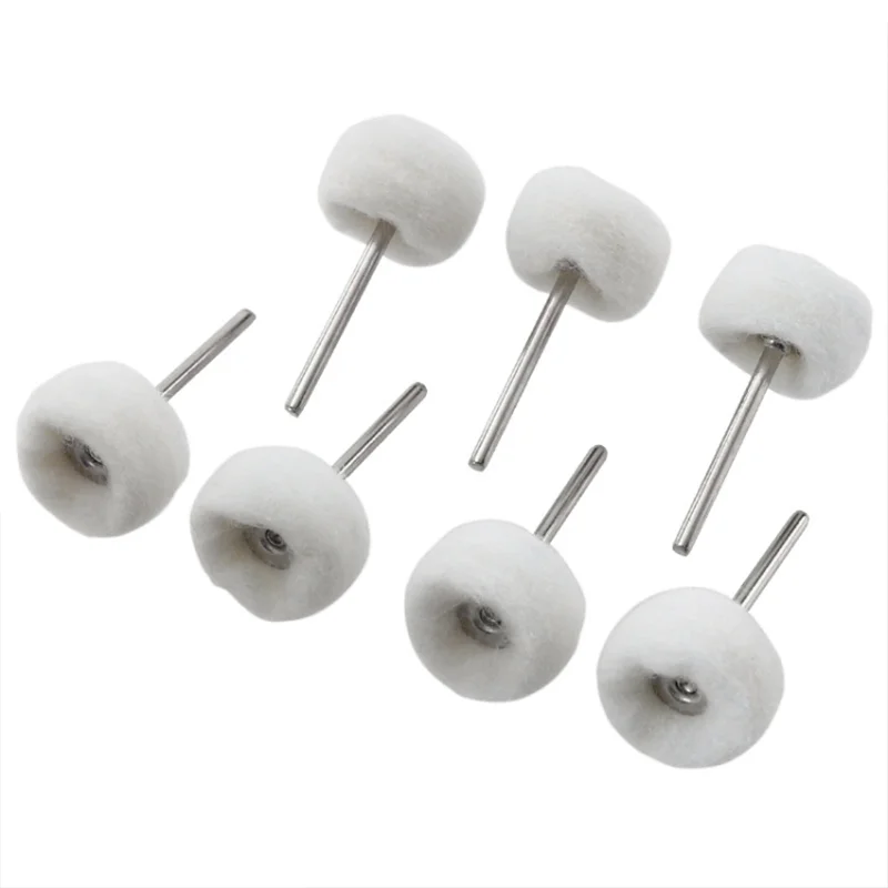 5/20/50Pcs Mini Wool Felt Polishing Buffing Round Wheel Brushes 3MM Shank for Grinder Rotary Tools Abrasive Brush Tools