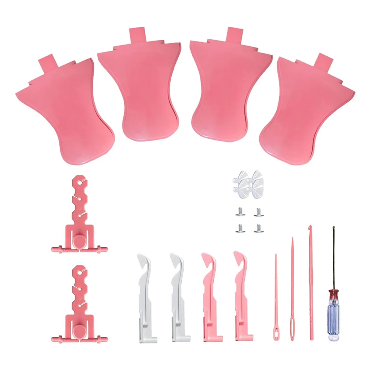 

1 Set DIY Knitting Machine Accessories, Rotating Knit Loom Wire Rack Replacement with Tensioner, Knit Hook Kit
