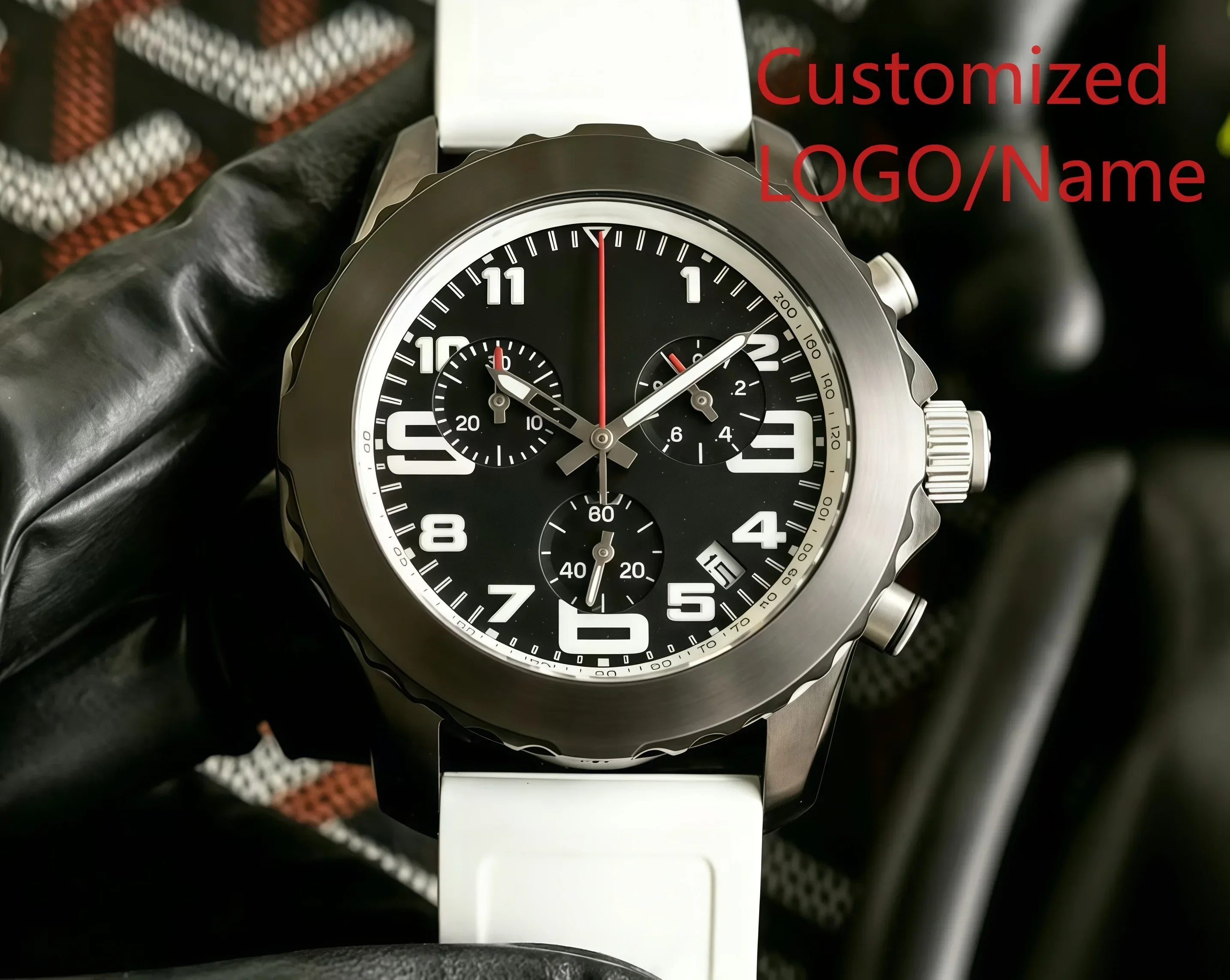 A185 Store Montres personnalisées Montre pour homme de 45 mm, en acier 904L, mouvement à quartz-b