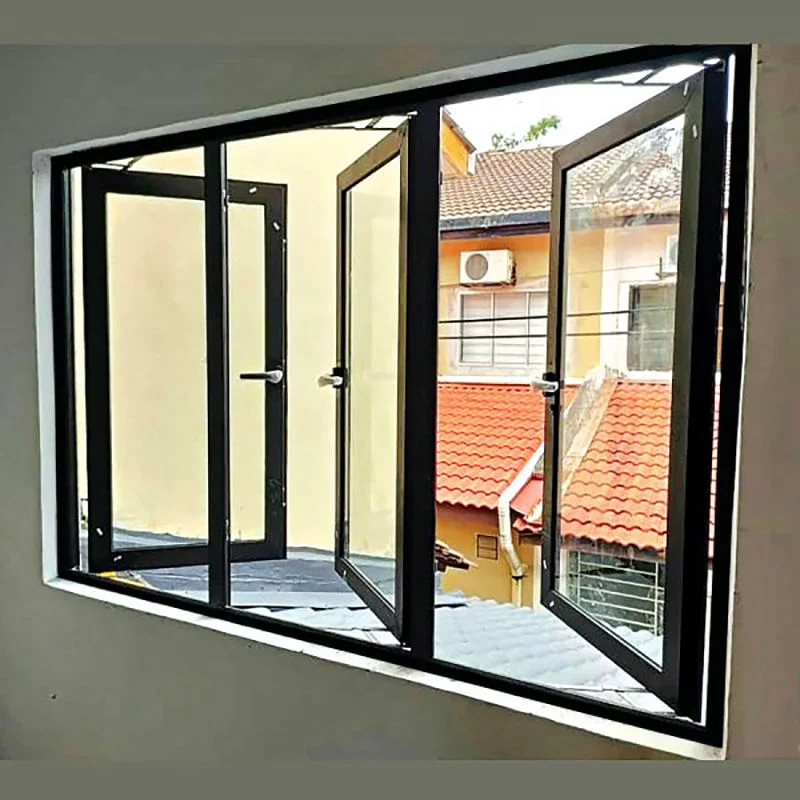 Multi Panel Living Room Rain Proof Glass Window High Quality Aluminum Glass Hinged Windows Fashionable Manual Casement Windows