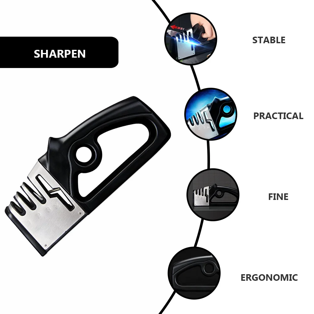 

Multi-Functional Sharpener Kitchen Sharpening Tool Stable Performance Ergonomic Comfortable Handle Sharpener