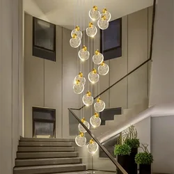 Modern home decor led lights pendant light lamps forstaircase Chandeliers for living room hanging light indoor lighting