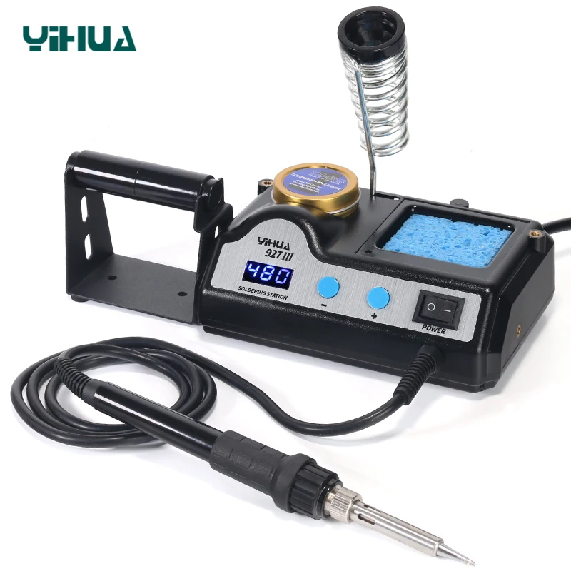 YIHUA 927-III Adjust Temperature Soldering Iron Station Function Welding Repair Tools Solder Roll Holder Iron Soldering Station