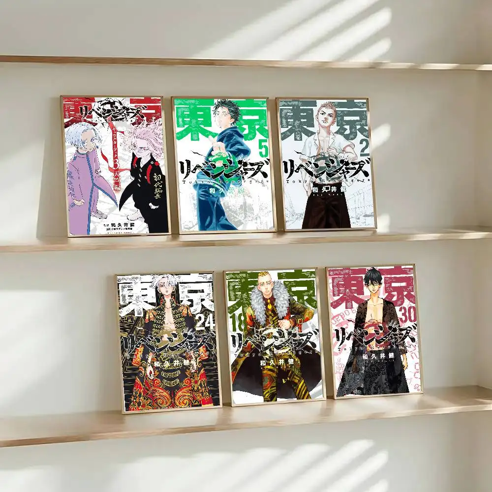 Affiche de dessin animé Tokyo r-vengers, autocollant mural étanche imprimé de haute qualité pour décoration de Bar et de salon, cadeau