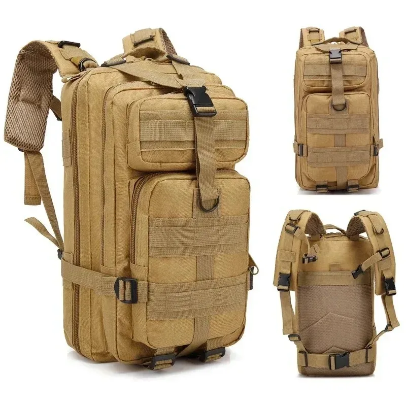 Outdoor Climbing Hunting Backpack Fishing Hiking Nylon 3P Pack Bag Classic Tactical Backpack Travel Sports Camouflage Bag