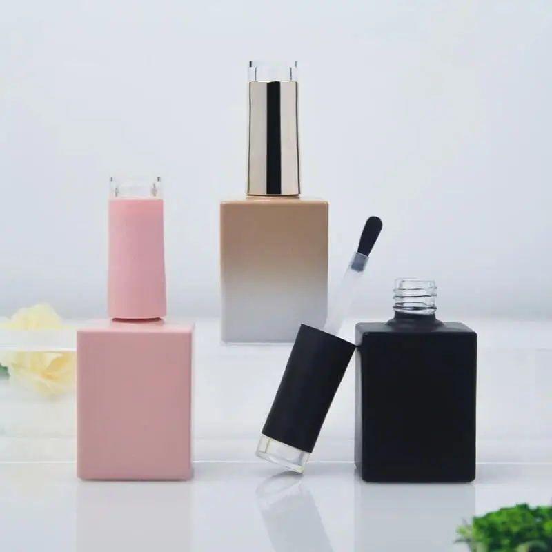 1 Stück Leere Nagelgel-Flaschen 10ML 15ML Bunte Nagellackflaschen mit Pinsel Schönheits-Nagelölflasche Kosmetikbehälter – Detail 2
