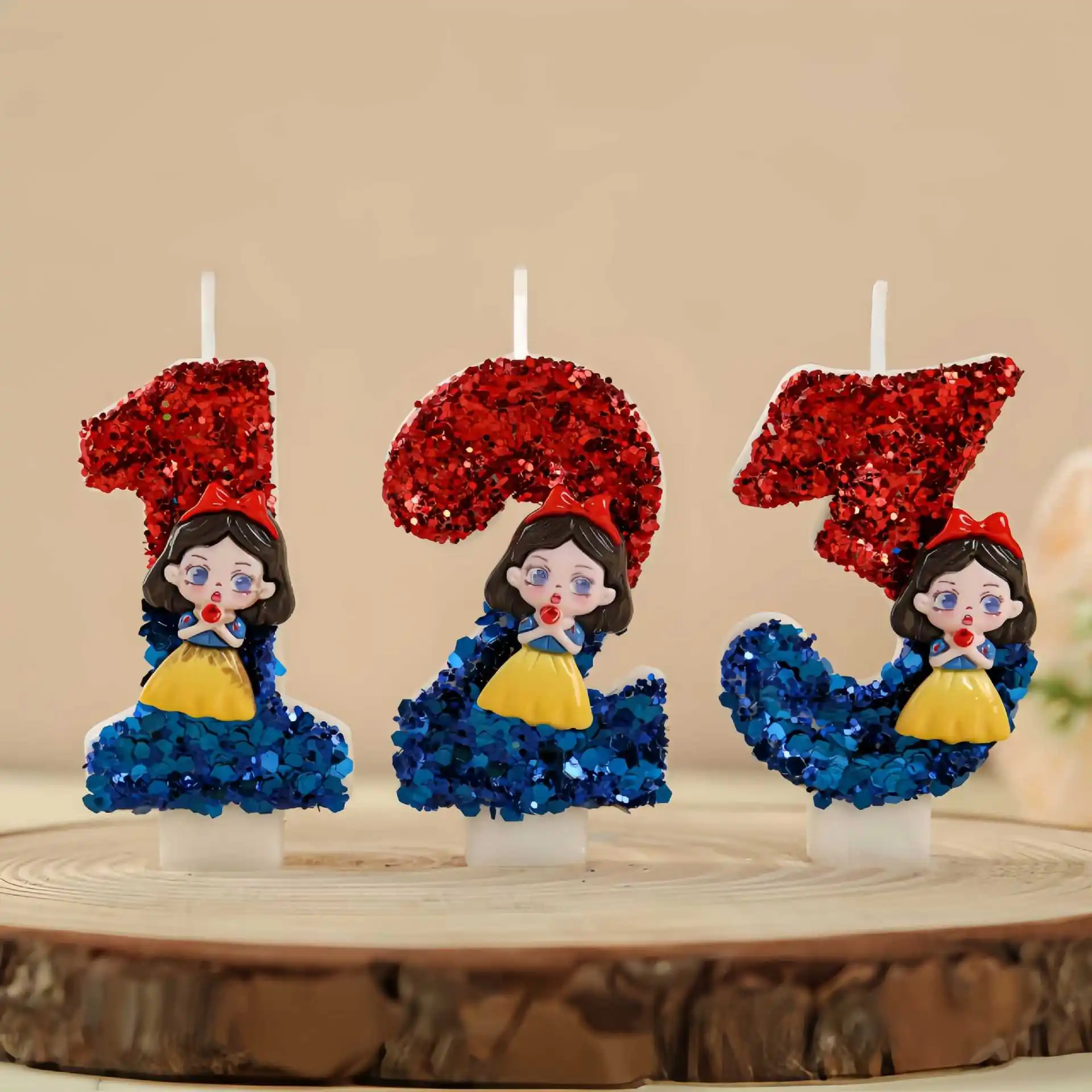 Cartoon kreative digitale Kerze Kuchen Dekoration Geburtstagskerze