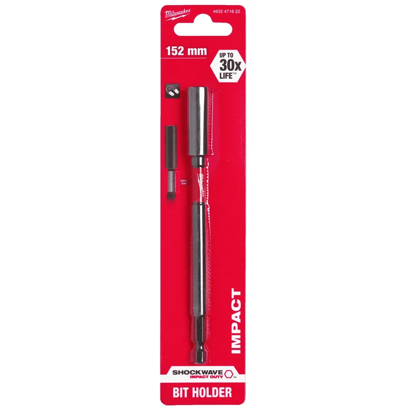 Milwaukee 4932471822 SHOCKWAVE Impact Duty 152mm Magnetic Bit Holder 1/4