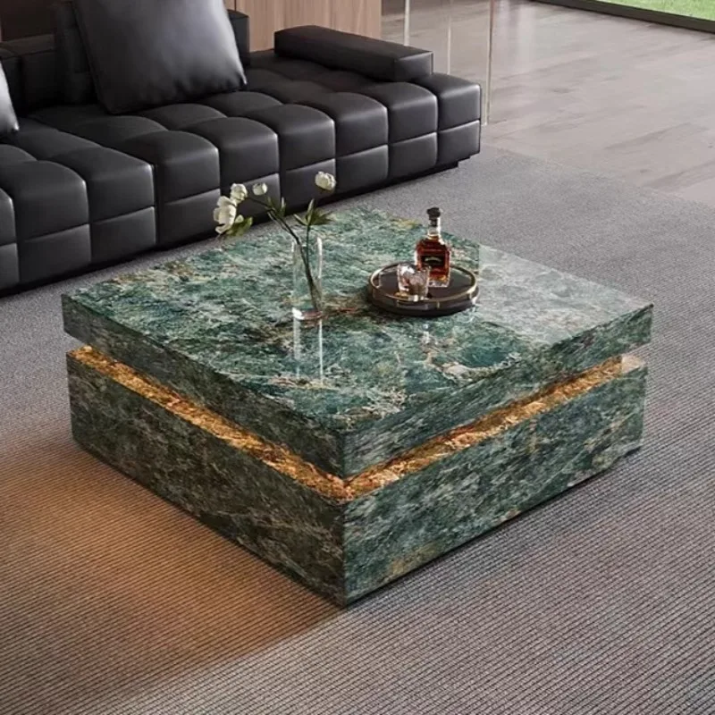

-+Design Italian Coffee Table Unique Floor Hardcover Organizer Coffee Table Clear Minimalist Mesa Centro Salon Home Furniture