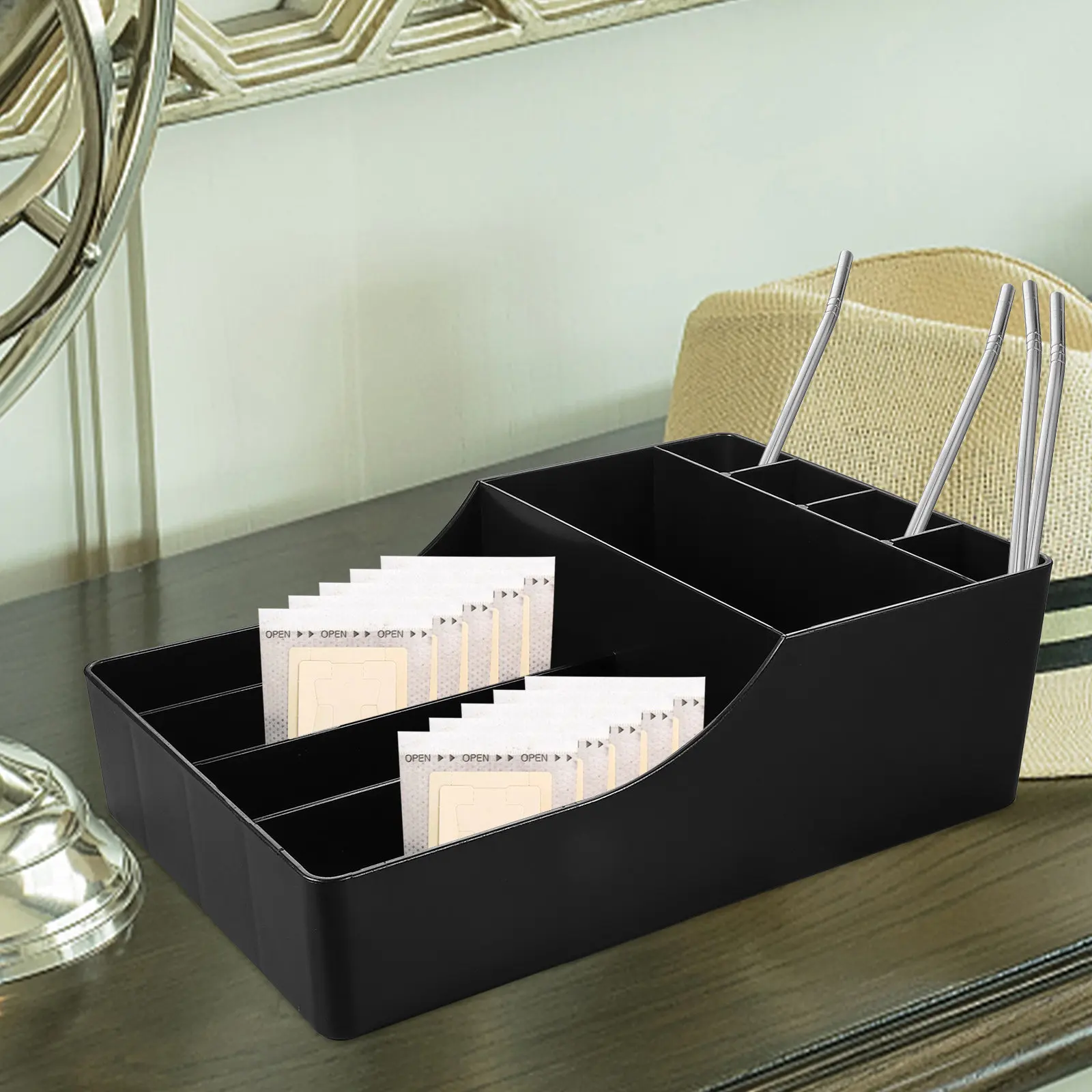 

Органайзер для кофейного бара: гладкая угловая полка для столешницы, стойка для хранения чая и приправ, коробка-органайзер для кофейной станции