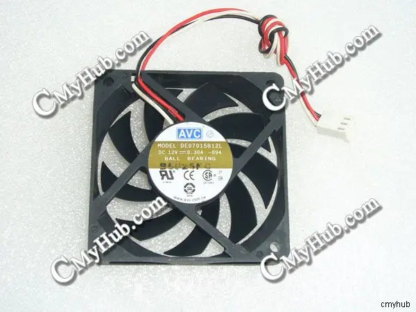 For AVC DE07015B12L-094 DC12V 0.30A 7015 7CM 70MM 70X70X15MM 3pin Cooling Fan DE07015B12L-094