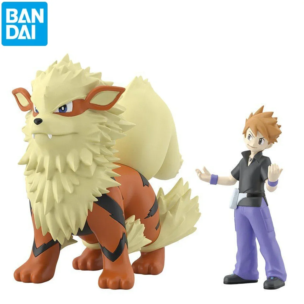 Original Bandai Pokemon Figures Scale World Gary Oak Arcanine Gift Collectible 1/20 Collectible Ornaments Figure Model Toys