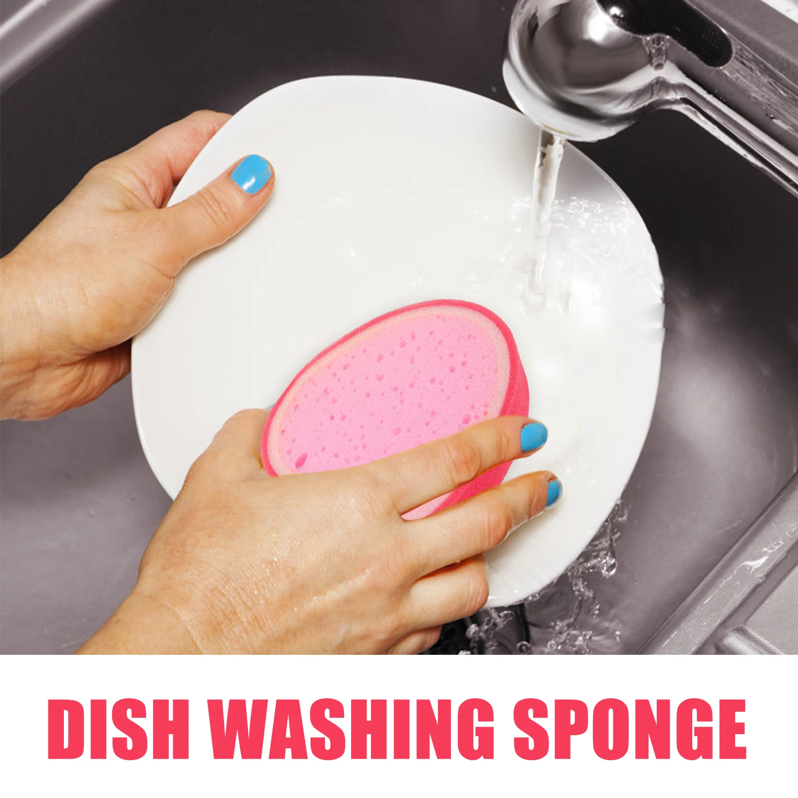 

4 Pcs Fruit Sponge Convenient Scrub Daily Use Cleaning Dishwashing Cute Scrubber