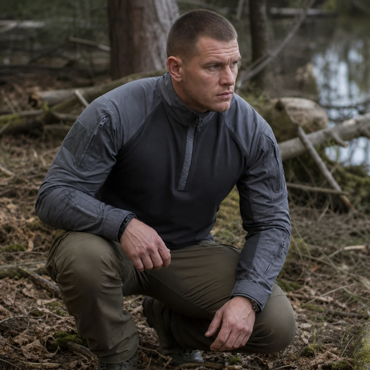 Men Multicam Military Shirts Combat Shirt Tactical Shirt Wear Resistant Long Sleeve Paintball Camping Hunting Men's Clothing