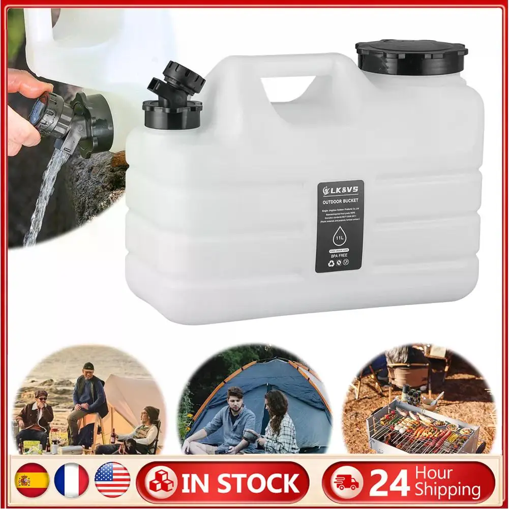 

11L Water Storage Container with Faucet Drinking Water Bucket Large Capacity Water Container Jug for Vehicle Car Camping
