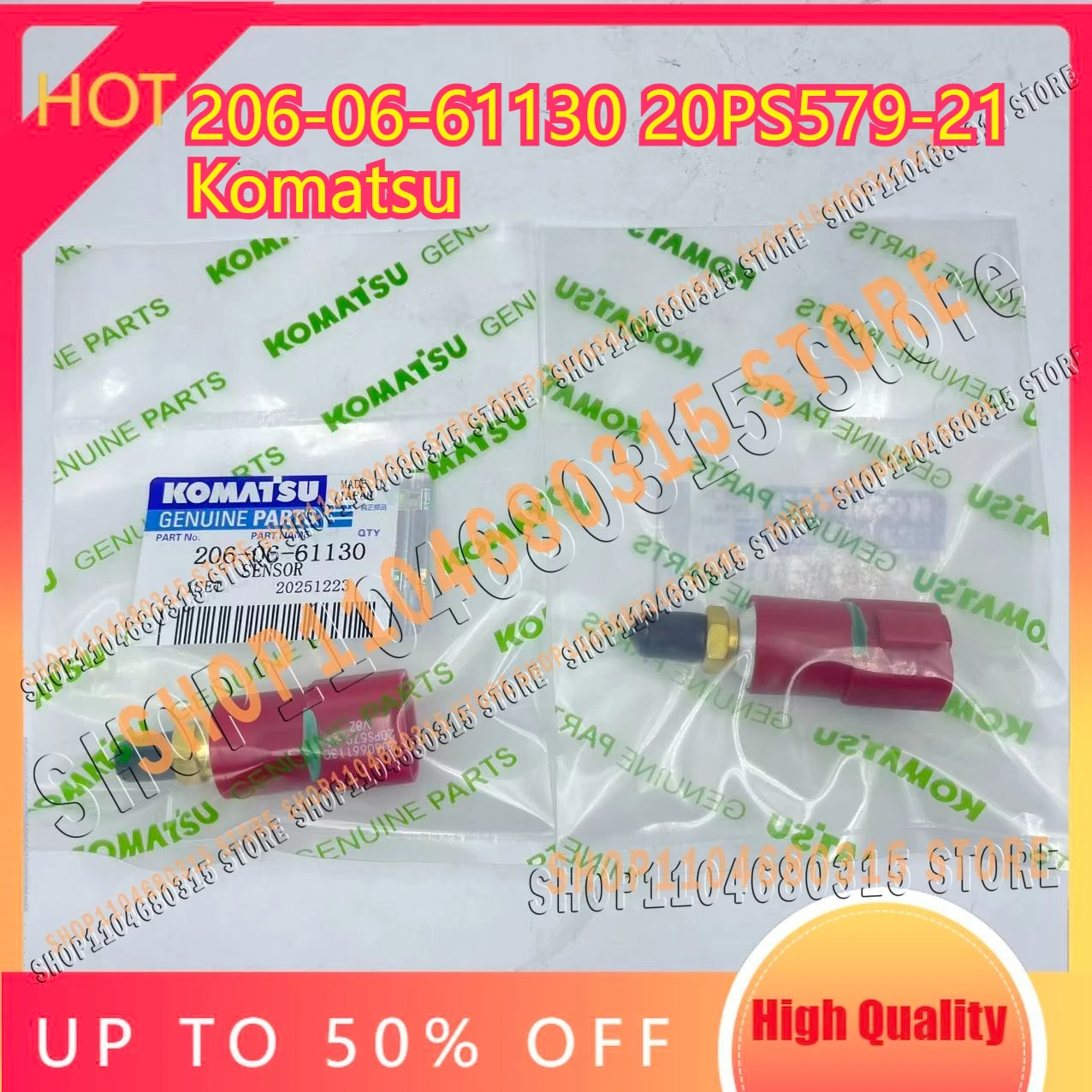 

206-06-61130 20PS579-21 Komatsu New Excavator Pressure Switch Sensor PC120/200/220-7 Komatsu Digger Spare Pressure Sensor 206