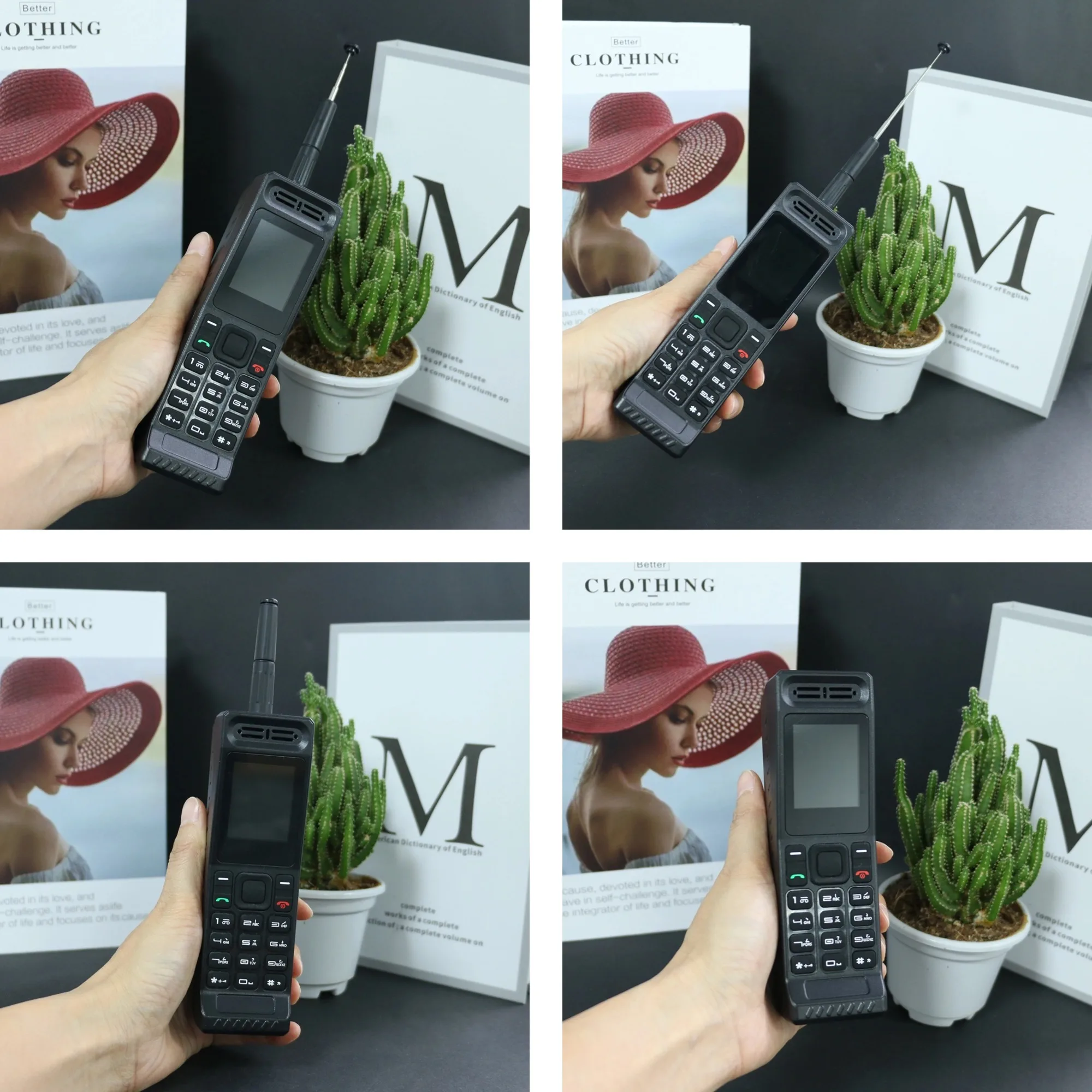 Big Brother Retro Cell Phone 1.8 Inch 2G Quad SIM Big Battery Vintage Rugged Mobile Phone Power Bank Bluetooth Dial for Outdoor