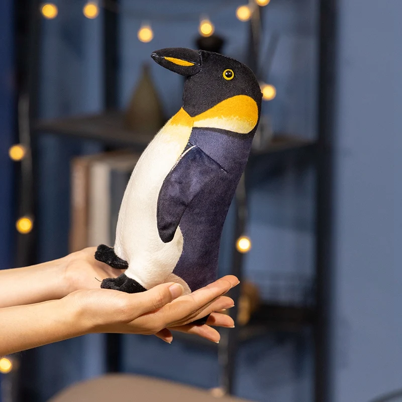 25/35cm Kawaii Real Emperor Penguin Plush Doll Pillow Realistic Black White Standing Penguin Plush Toy Gift For Boys And Girls