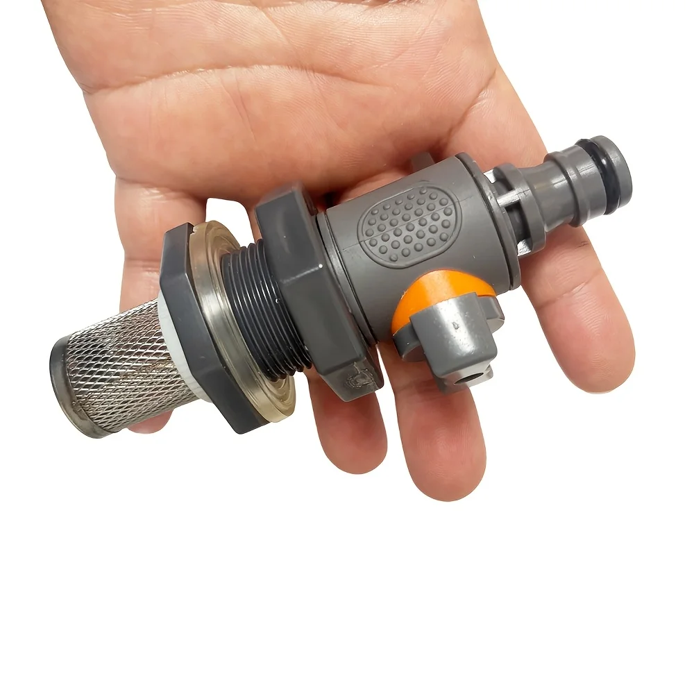 1Set G1/2 Water Tank Filter Strainer + Flow Control Ball Valve Hose Connector for Garden Irrigation