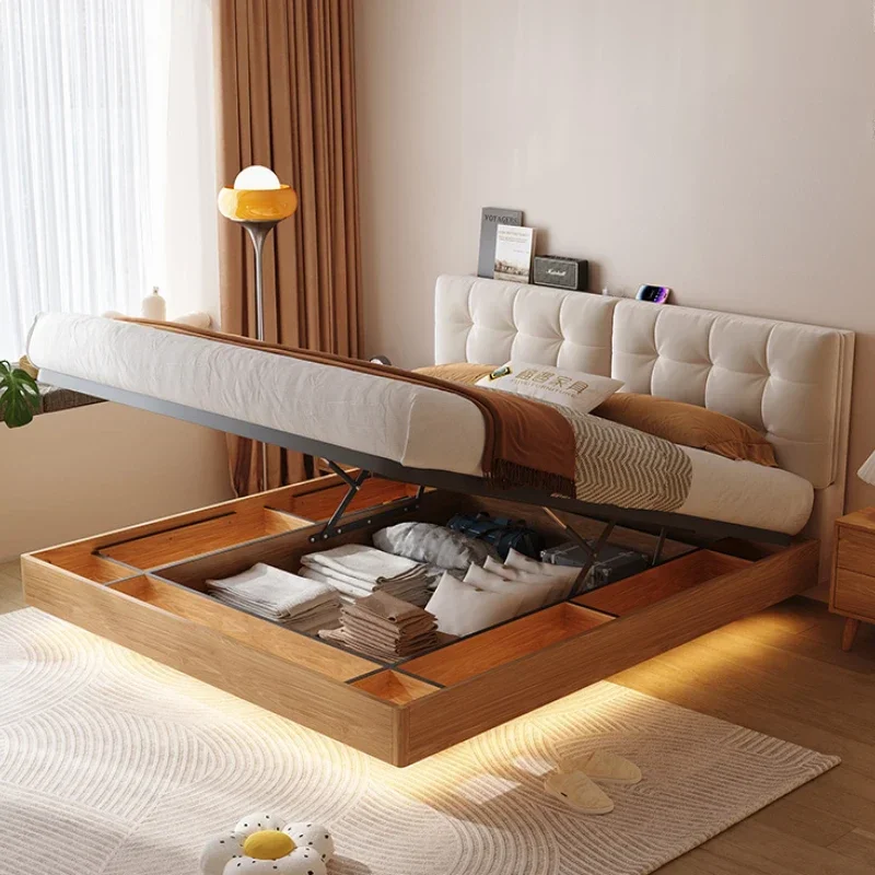 

Винтажная деревянная двуспальная кровать для взрослых, современная роскошная кровать в стиле лофт для девочек Letto Entertainment Muebles Para El Hogar, мебель для дома