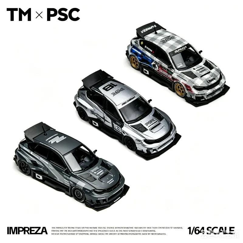 

1/64 TM PSC Widebody Subaru Impreza Raider Diecast Vehicle, Highly Detailed Tuned Race Car Replica with Custom Livery