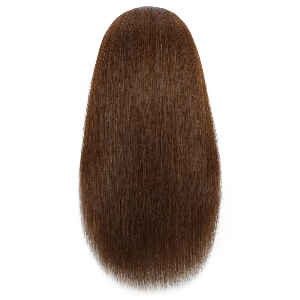 Cabeça de manequim com 100% cabelo humano real, cabeça de boneca com braçadeira, prática de trança, treinamento, estilo, cosmetologia, manequim para ha