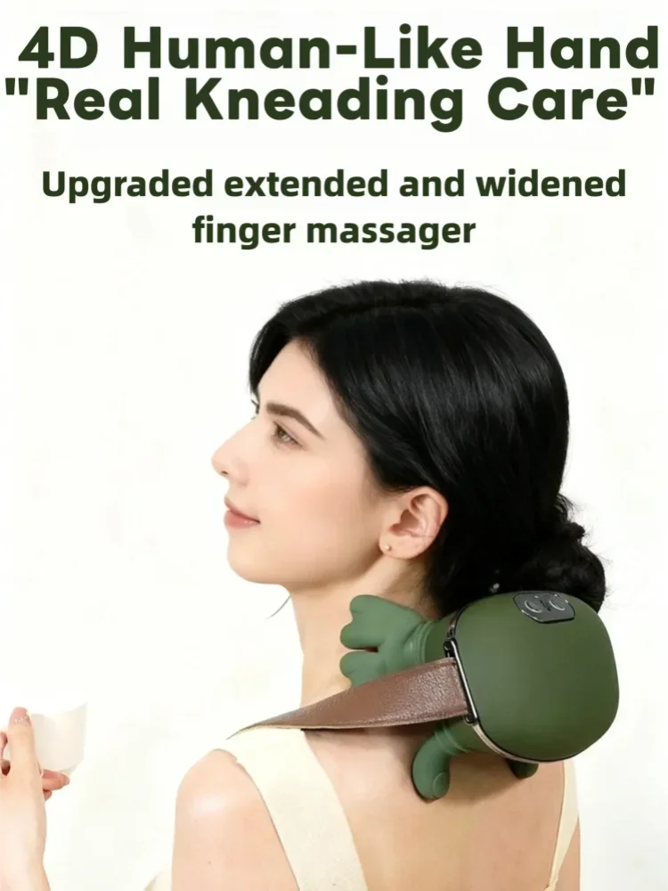 شال تدليك الرقبة اللاسلكي يقلد تدليك عجن اليدين البشرية لتخفيف آلام الرقبة والكتف