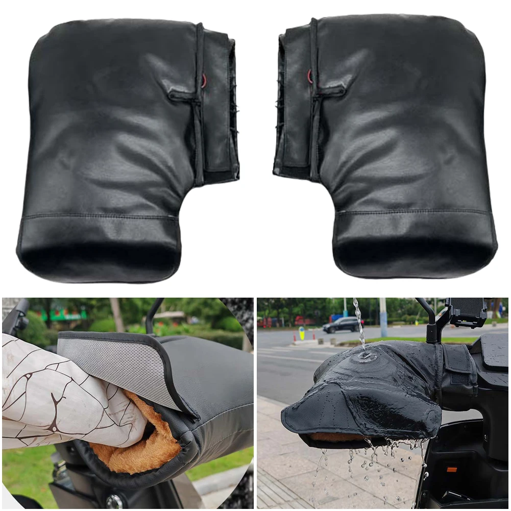 

Electric Heating Handlebar Grip Covers Waterproof Cycling Hand Warmer Muffs Windproof 3 Levels Setting Snowmobile Bike Accessory