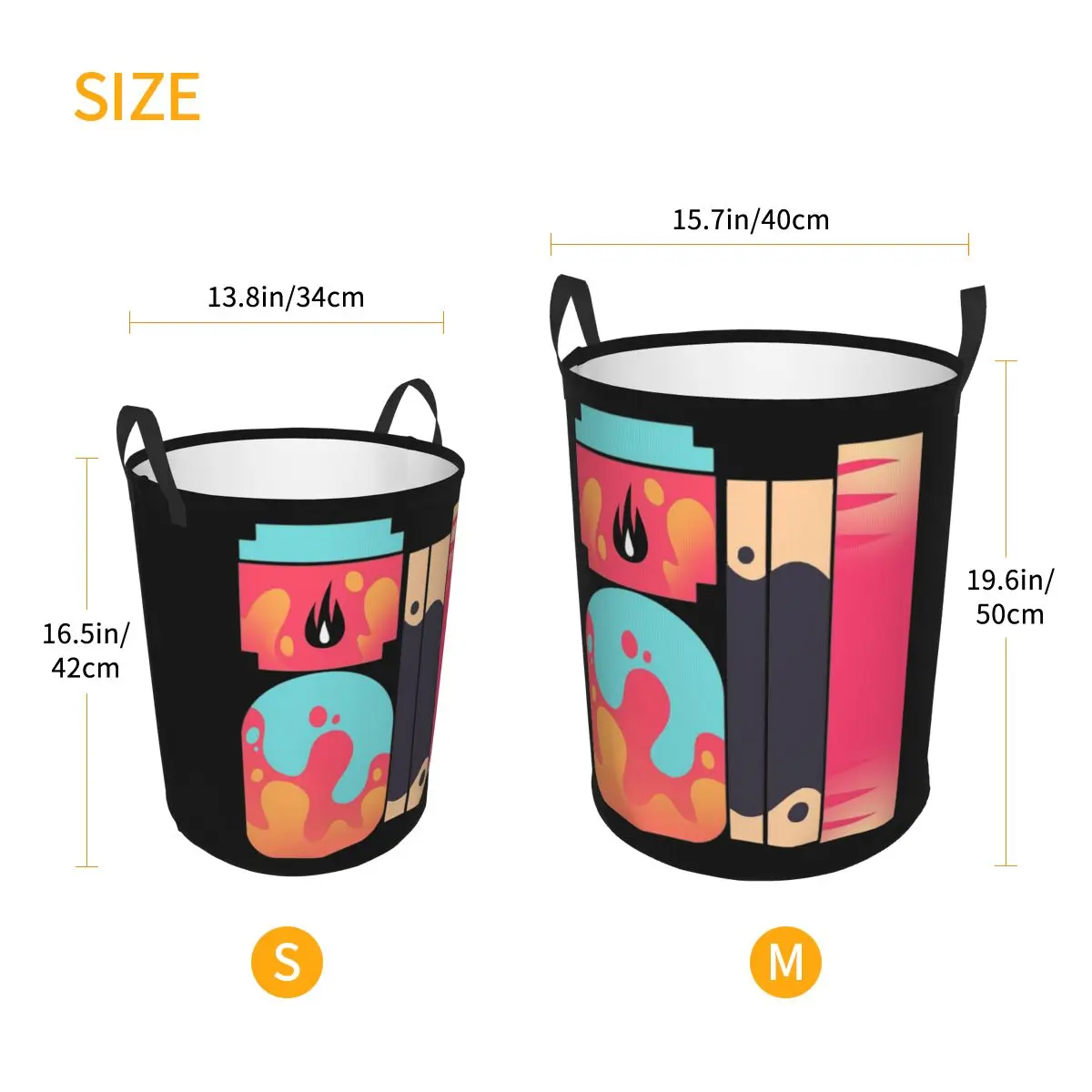 Helluva Boss Beelzebub Foldable Laundry Baskets Dirty Clothes Home Organizer Large Waterproof Box For Home Kids