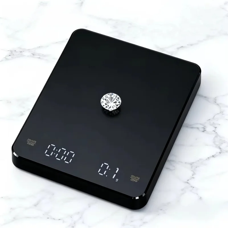 Digital Coffee Scale with Timer and LED Display USB-Rechargeable for Espresso Maximum Capacity 3kg 0.1g High-Precision Kitchen S