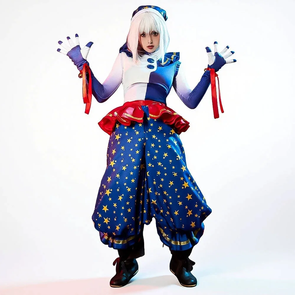 Anime Security Breach Moondrop Joker Cosplay Full Set Hat Hand Accessories Halloween Style Role Play Party Performance Costume view 6