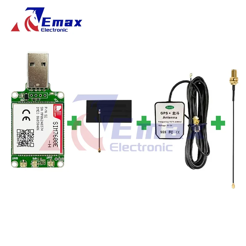 SIMcom SIM7600E-H LTE CAT4 USB Dongle breakout kit TE-A 1pcs with GPS external