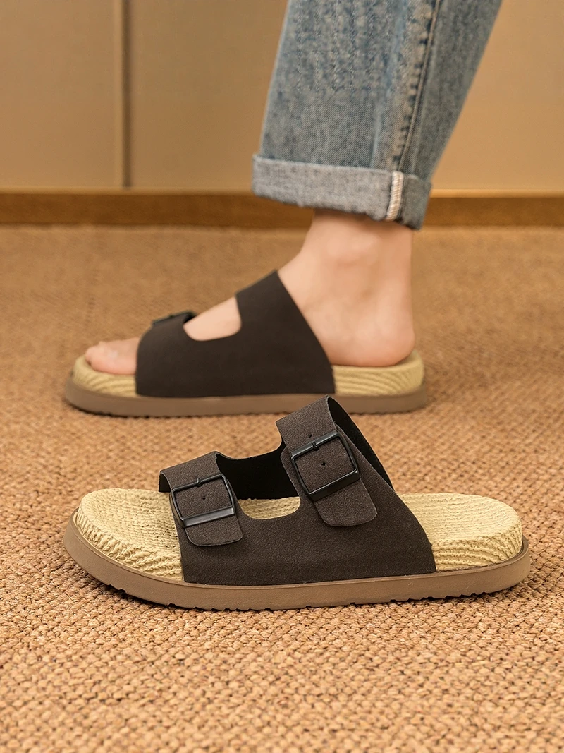 

Men's Slippers Summer Outdoor Wearable Trendy High-End Anti-Slip Water Sports Casual One-Strap Flip Flops