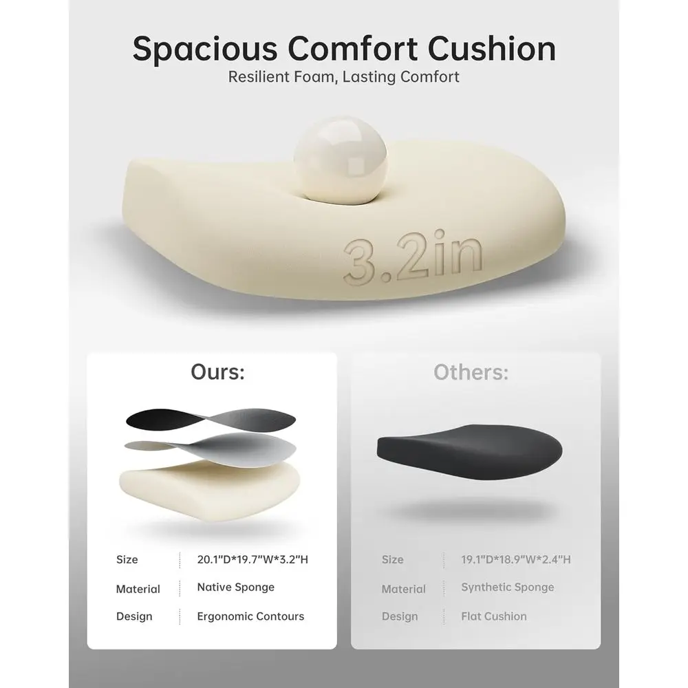 كرسي مكتب مريح من جلد البولي يوريثان مع دعم قطني قابل للتعديل ومساند للذراعين قابلة للطي، شبكة مسامية للمكتب المنزلي المريح #6