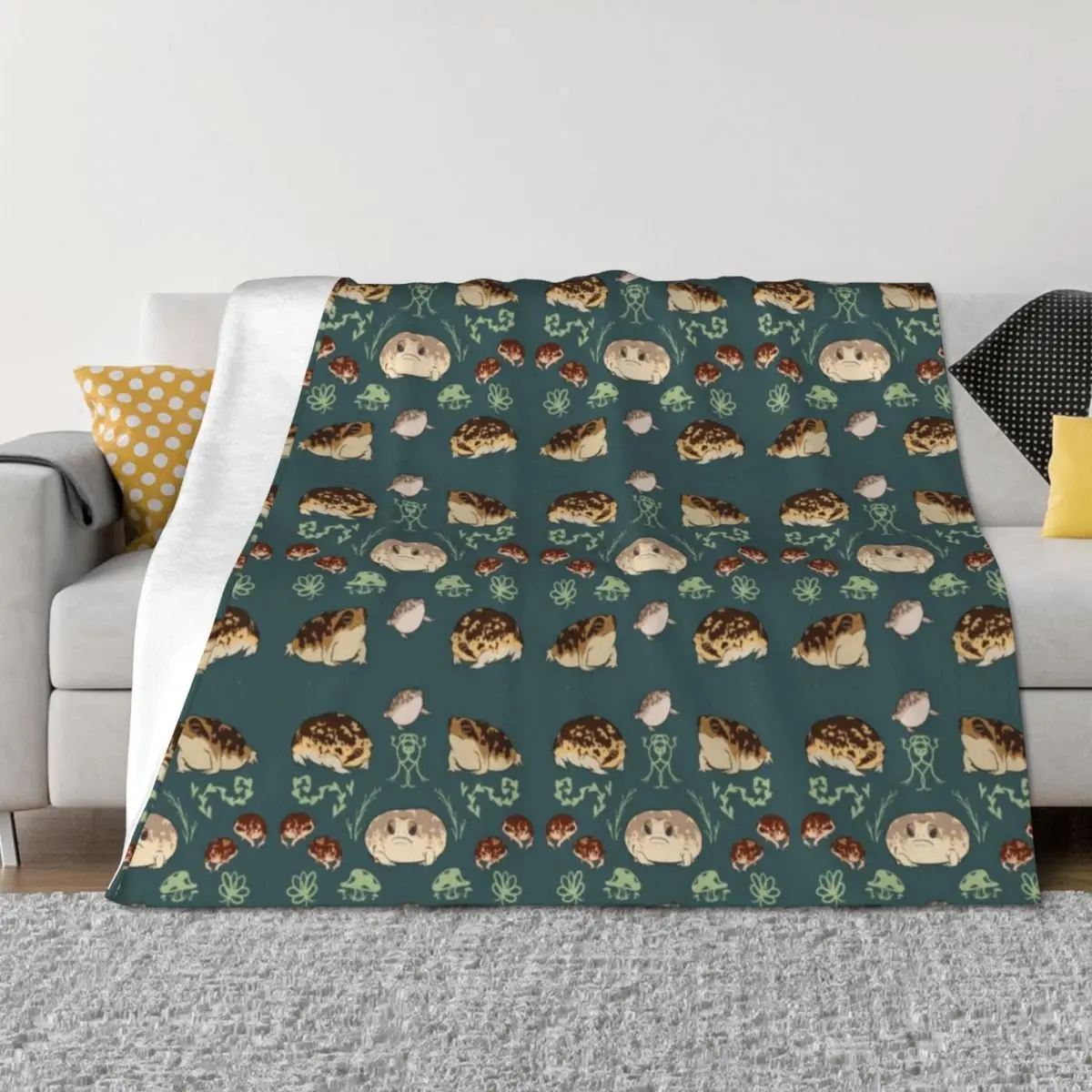 

Rain Frog Pattern Throw Blanket christmas gifts Luxury Brand funny gift Tourist Blankets