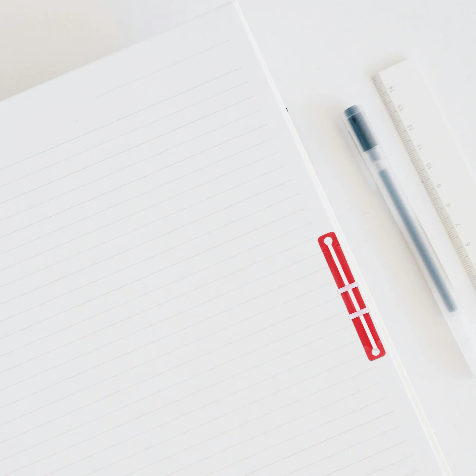 

100pcs Binder Spine Clips For Loose Leaf Notebook Diy Planner Folder Binding Mechanism Replacement Portable Paper Organizer