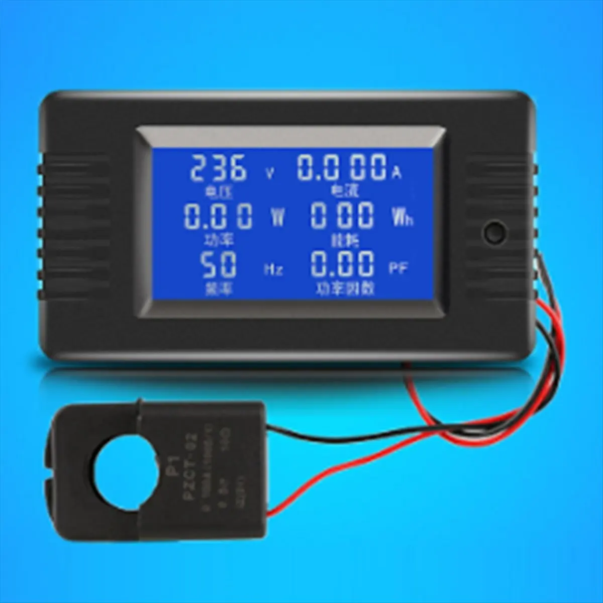 fine 2pcs AC Voltage Current Power Panel Meter LCD Digital Display Ammeter Multimeter with Split Core Current Transformer