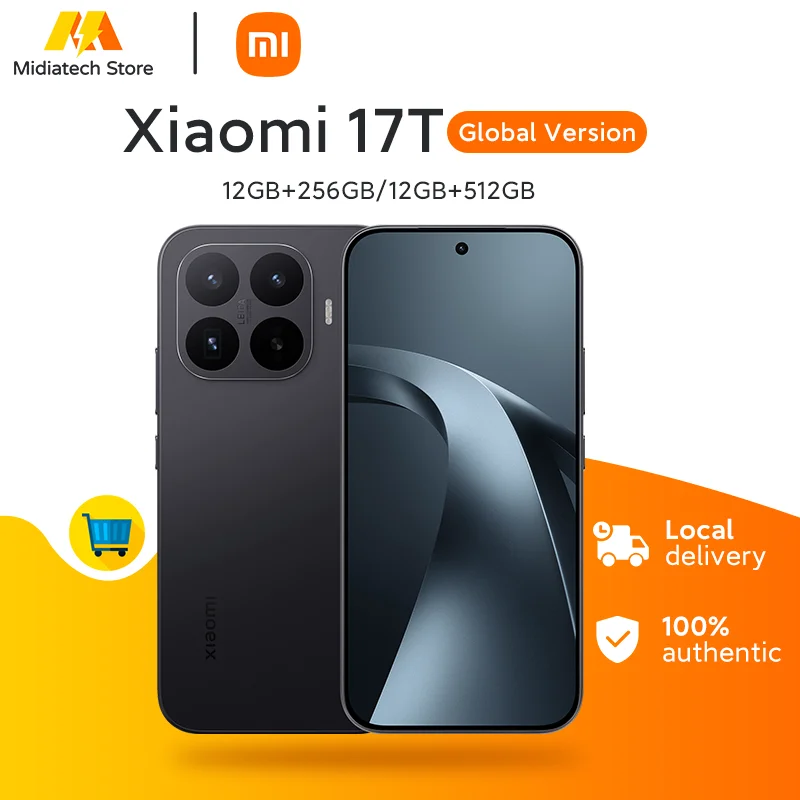 Xiaomi 17T 5G NFC MediaTek Dimensity 8500-Ultra Process 6500mAh akkumulátor Xiaomi gyorstöltő 50MP OIS kamera 6.59" 120Hz AMOLED kijelző okostelefon