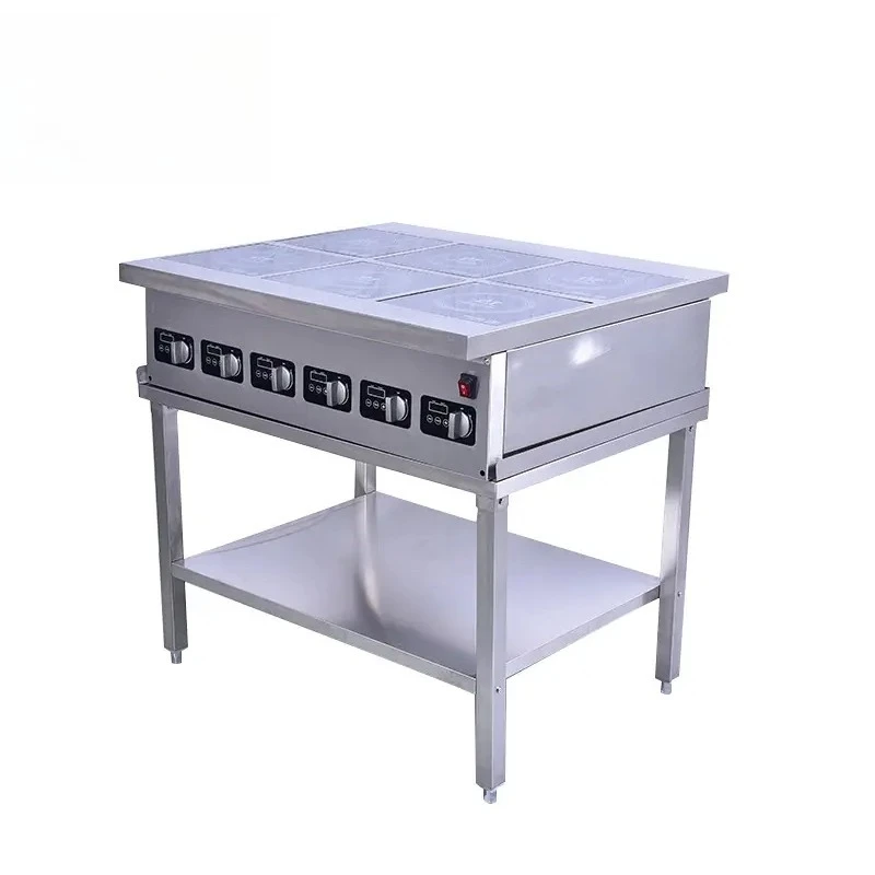 

Vertical Stainless Steel Commercial Induction Cooker 6 Burner Chinese Benchtop