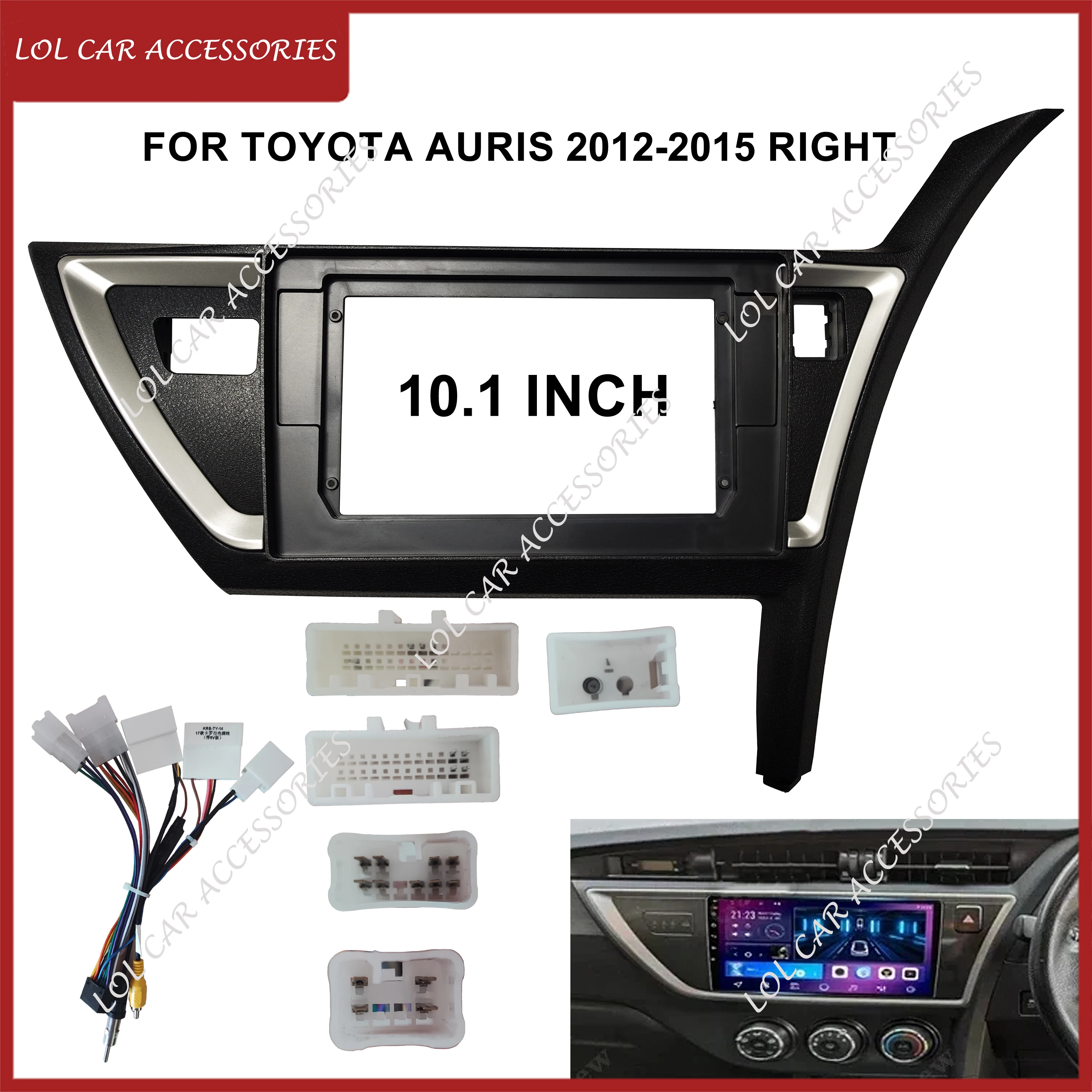 

10,1-дюймовый для TOYOTA Auris 2012-2015 правый автомобильный радиоприемник стерео GPS MP5 Android плеер 2 Din головное устройство панель Fascias рамка крышка