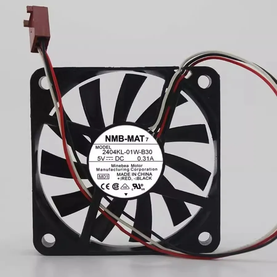 For NMB 2404KL-01W-B30 6010 DC5V 0.31A 6CM 3-Pin Inverter Silent Cooling Fan