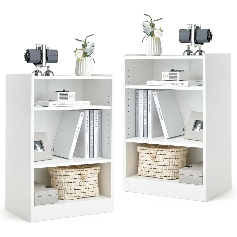 3-Tier Floor Standing Open Bookshelf with 18 Adjustable Shelves, Anti-Tip Feature, Multi-Purpose Storage Organizer for Living Ro