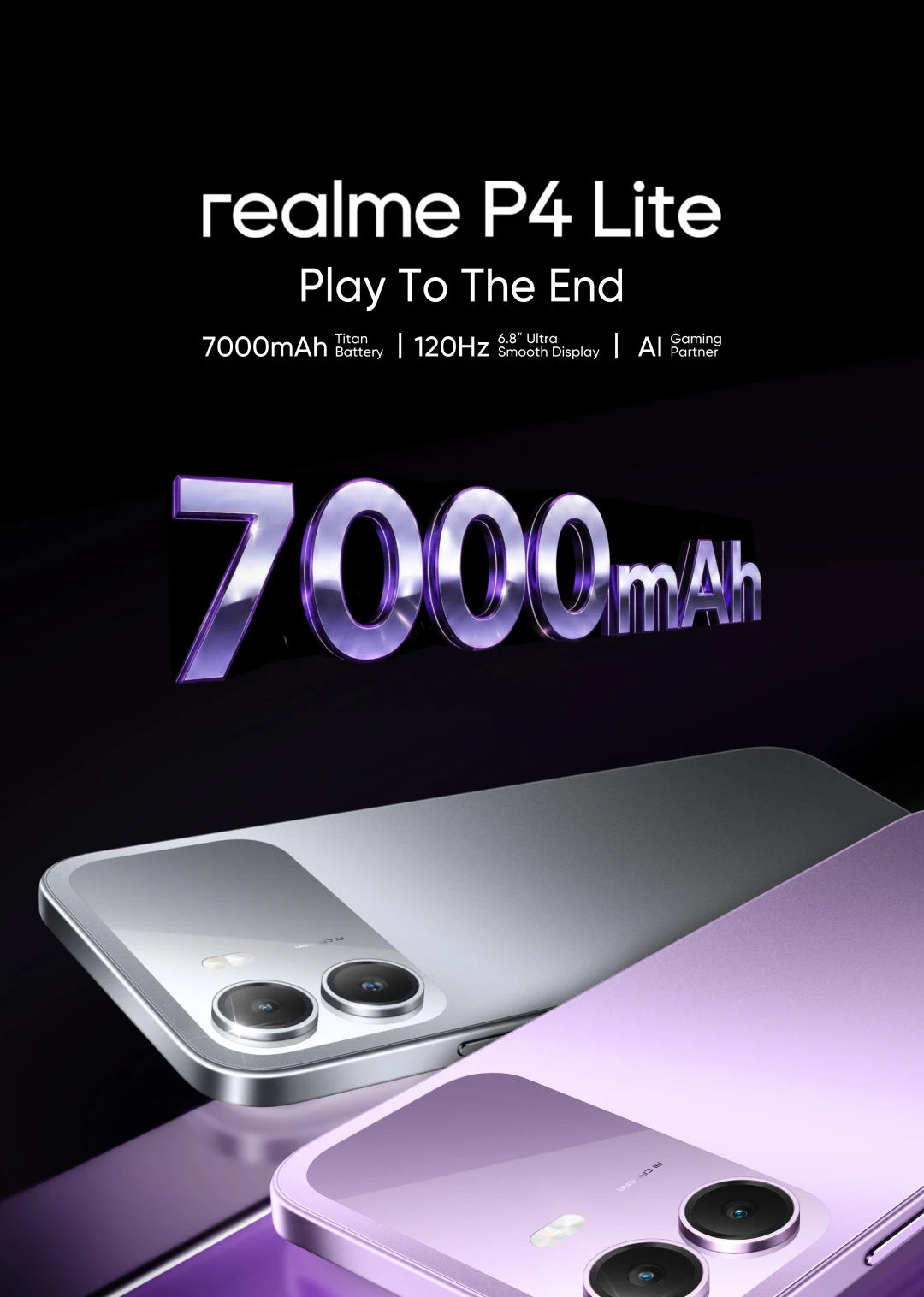 [New Launch] realme P4 Lite Smartphone 6.8" 120Hz Display Octa-Core Chipset 7000mAh Titan Battery 15W Charge 8MP Camera IP64